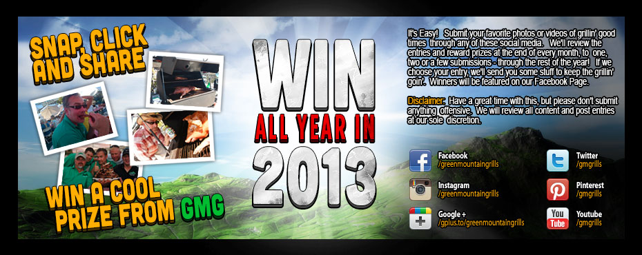 Green Mountain Grills Social Media Prizes