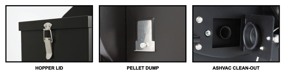 Close all doors: Hopper Lid, Pellet Dump, AshVac Clean-out